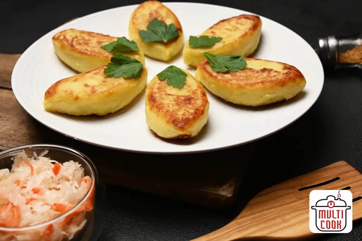 Potato zrazy with cabbage