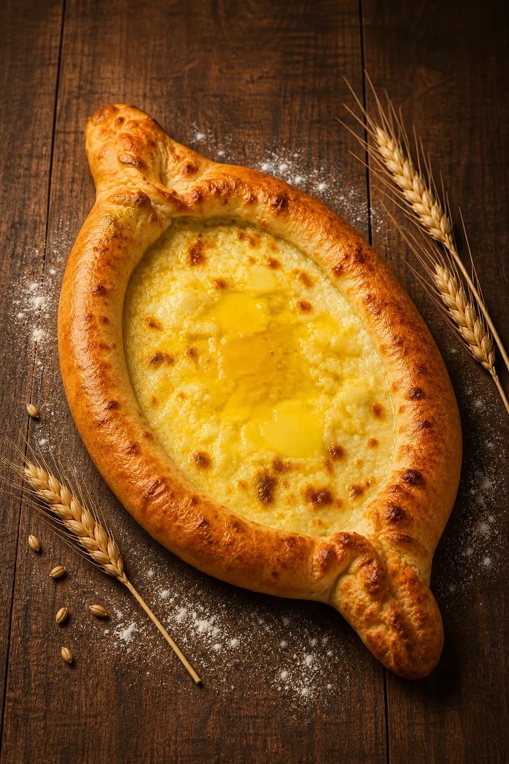 Georgian Cheese Boat (Adjarian Khachapuri)