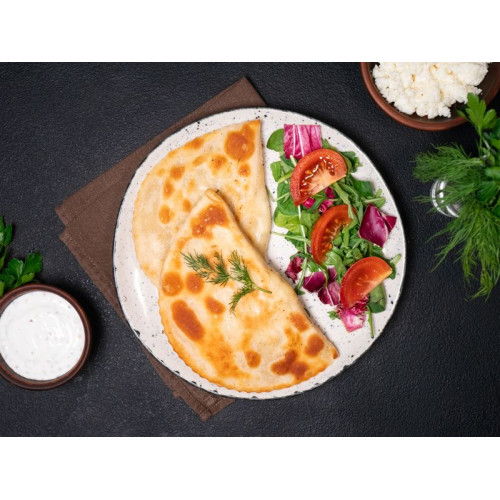 Cheese And Herbs Chebureki  – Crispy Fried Pies with Cheese & Fresh Herbs