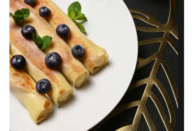 Cheese & Blueberry Crepes