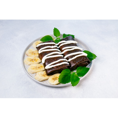 Chocolate Crepes with Cheese, Banana & Chocolate-Nut Cream – Dessert Crepes