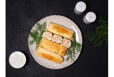 Salmon & Cheese Crepes