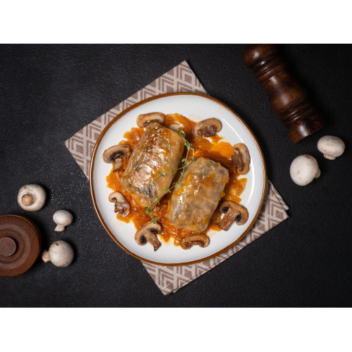 Cabbage Rolls with Rice and Mushrooms (Frozen Ready Meal)